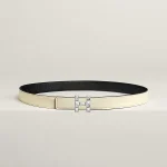 H Infini belt buckle & Reversible leather strap 24 mm - Image 3